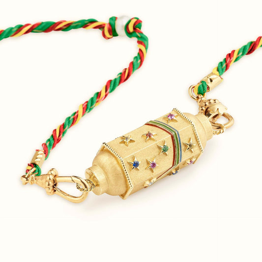 Mystical Tarot Charm Necklace - Boho Pendant（Rainbow pattern） Pure Ember