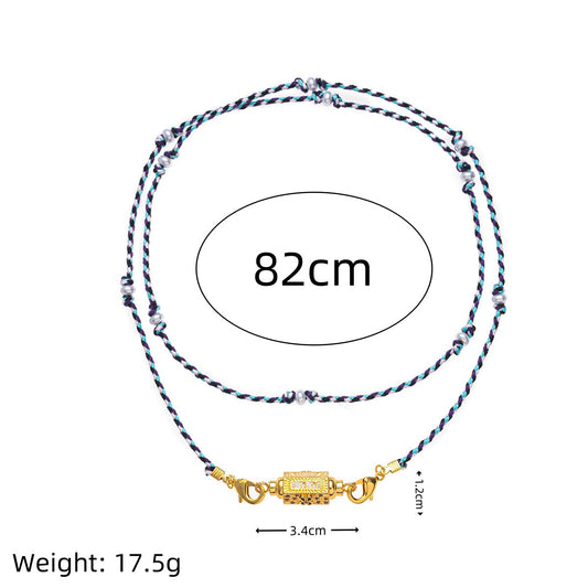 Mystical Tarot Charm Necklace - Boho Pendant(Blue rotation) Pure Ember