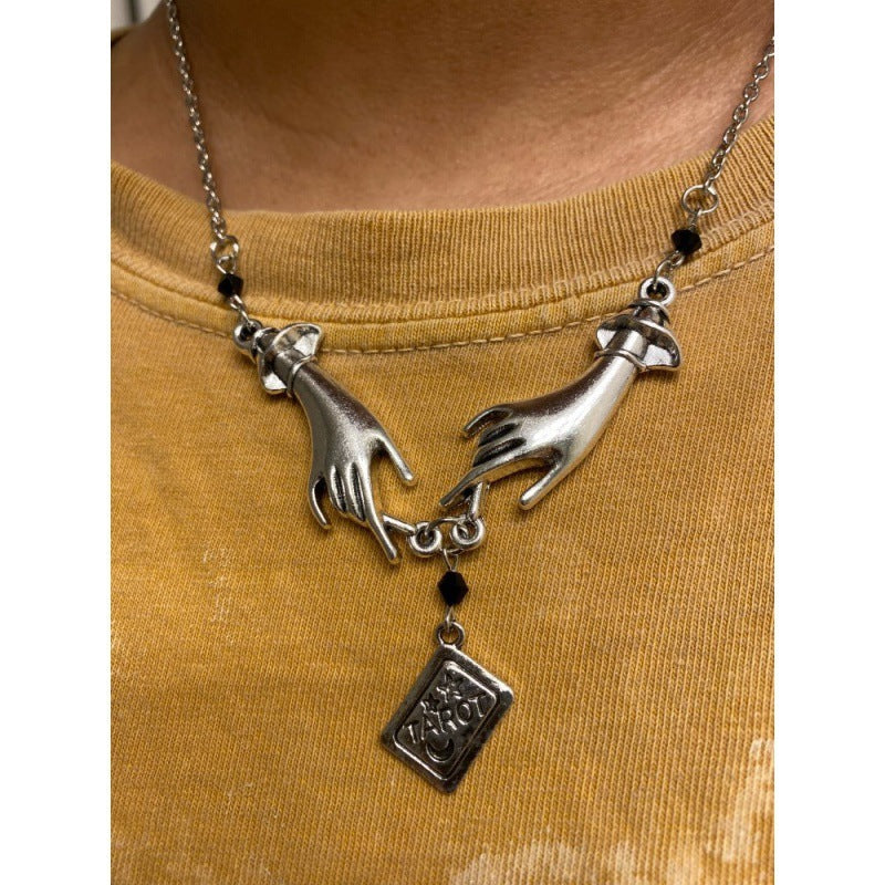 Tarot Witch Point Alphabet Necklace Pure Ember