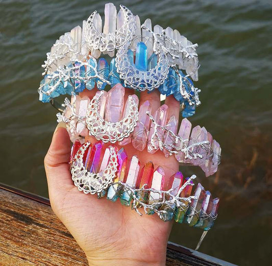 Natural Crystal Rainbow Crown Pure Ember