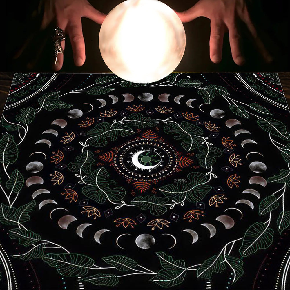 Tarot Tablecloth Cloth Cushion Tarot Moon Sun Lucky Tree Flannel Tablecloth Pure Ember