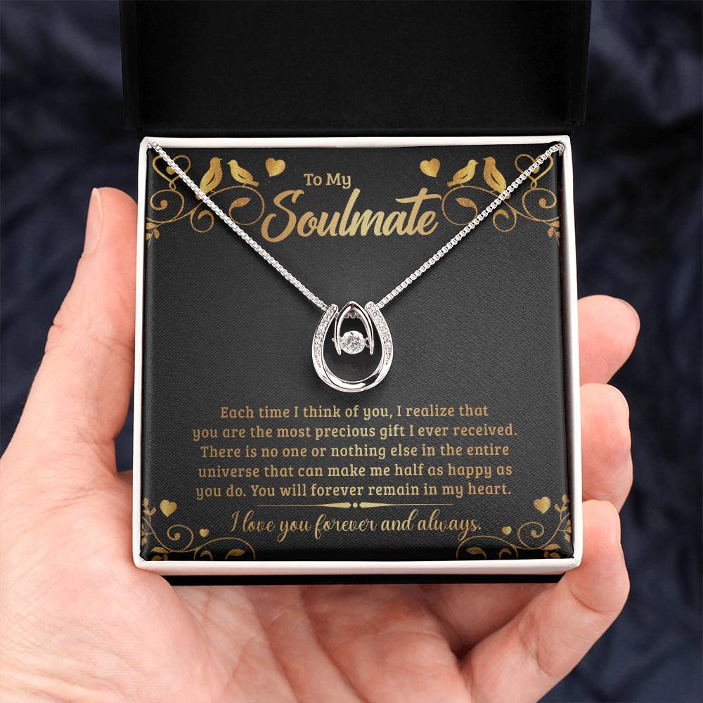 To My Soulmate Pendant Necklace with box