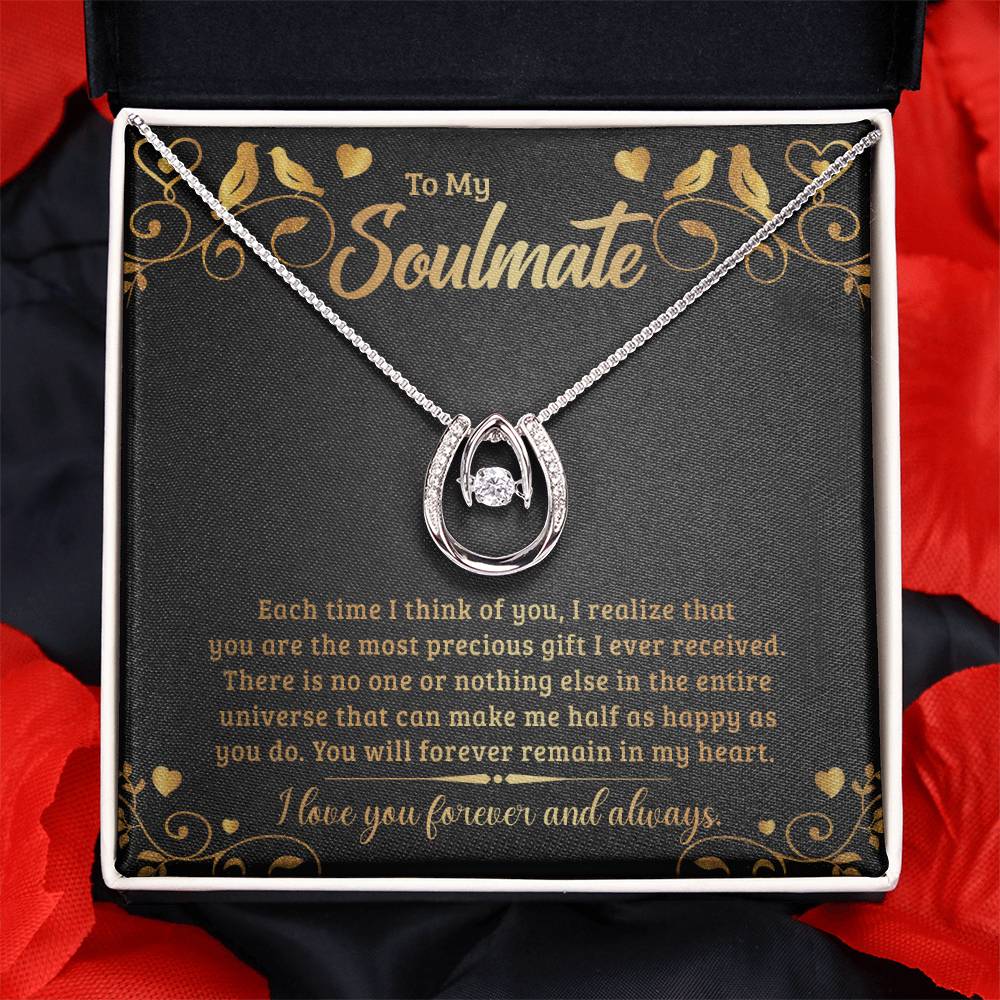 To My Soulmate Pendant Necklace with box