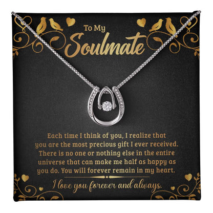 To My Soulmate Pendant Necklace with box