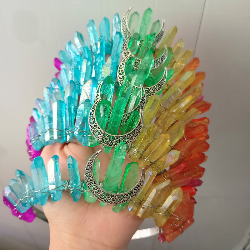 Natural Crystal Crown Hair Band Pure Ember