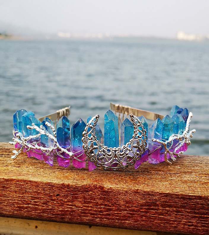 Natural Crystal Rainbow Crown Pure Ember