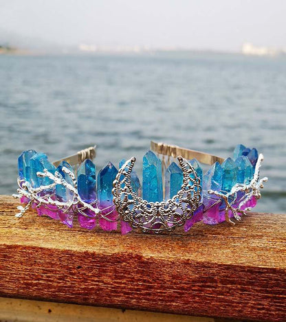 Natural Crystal Rainbow Crown Pure Ember
