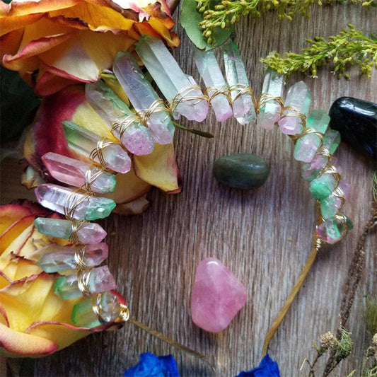 Natural Crystal Crown Headband Pure Ember