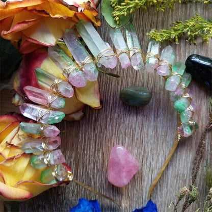 Natural Crystal Crown Headband Pure Ember