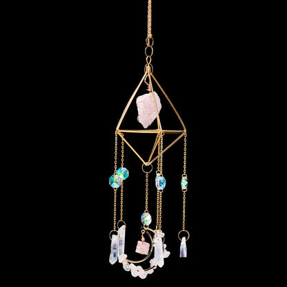 Natural Stone Amethyst Crystal Windchimes Pure Ember