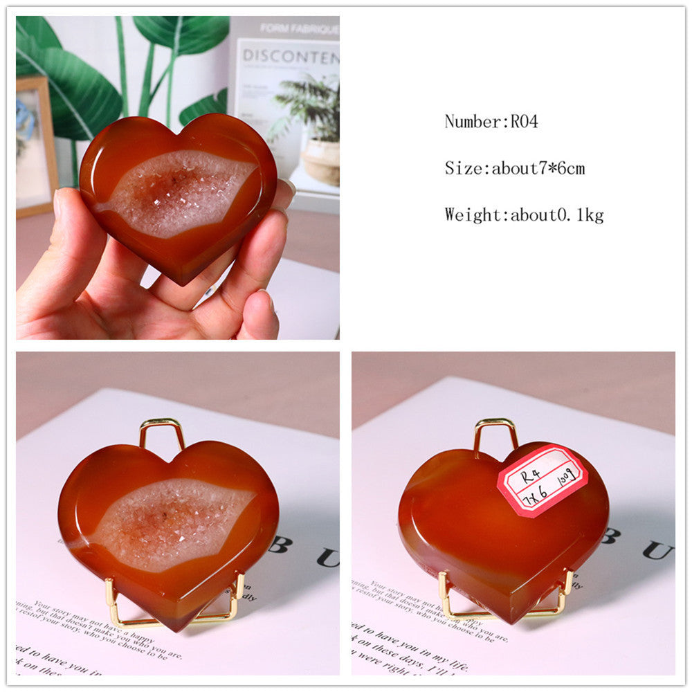 Natural Crystal Red Agate Ornaments Pure Ember