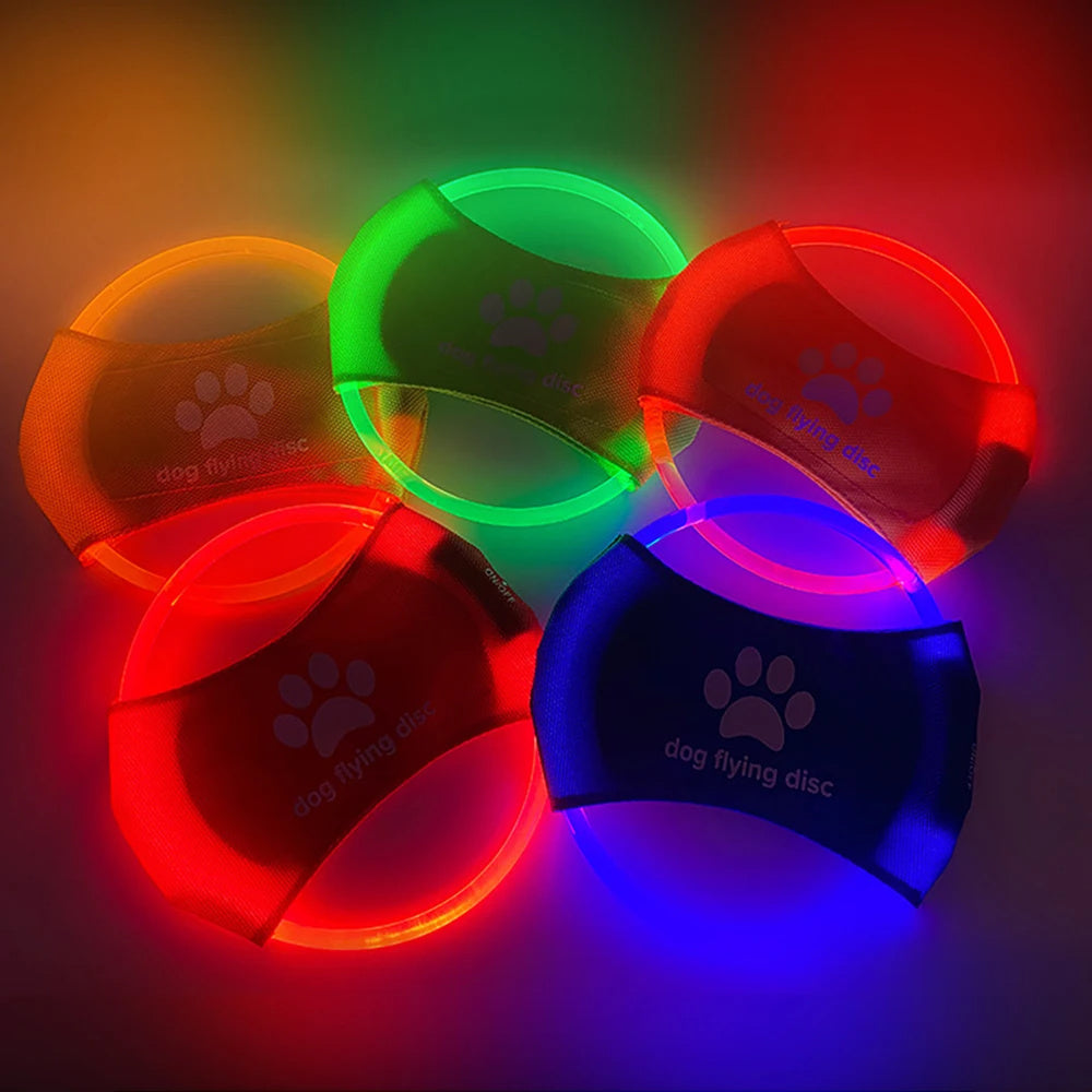 Dog Flying Discs Light Glowing LED LuminousTrainning Interactive Toys Game Flying Discs Dog Toy Pet Dog Accessories Pet Products Pure Ember