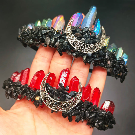 Natural Multicoloured Crystal Crown Pure Ember
