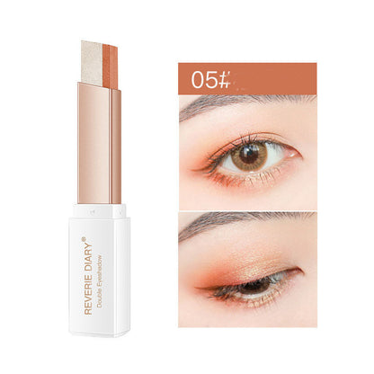 Lazy Eyeshadow Stick Gradient Shimmer Double Colour Pen Waterproof Pure Ember