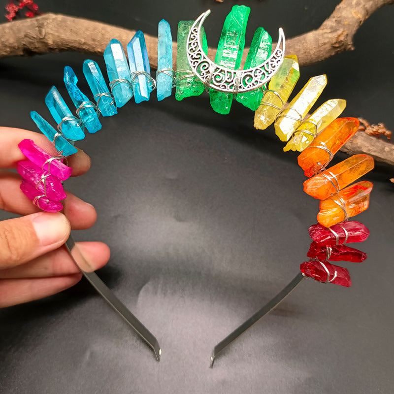 Natural Crystal Crown Hair Band Pure Ember