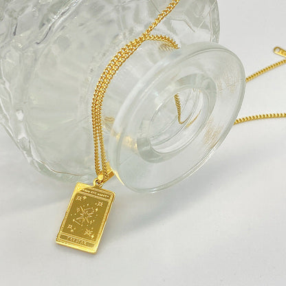 Tarot Pendant Necklace Stainless Steel Pure Ember the star