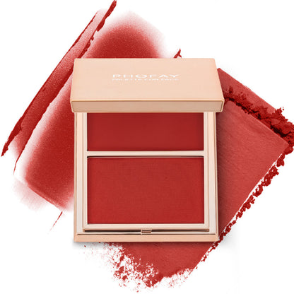 PHOFAY Double-Take Cream & Powder Blush Duo Pure Ember