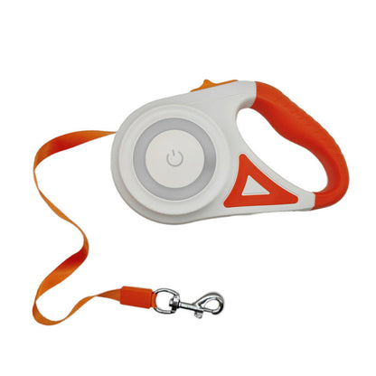 3 And 5M Dog Leash Light Retractable Pet Leads Traction Rope Belt Durable Large Dog Walk Run Leash Lead Automatic Cat Lead Extension Pure Ember