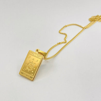 Tarot Pendant Necklace Stainless Steel Pure Ember