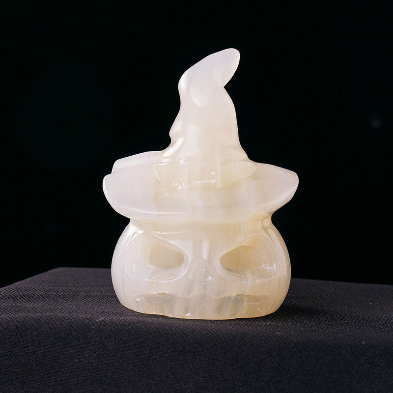 Natural Crystal Halloween Decorative Carving Ornament Pure Ember