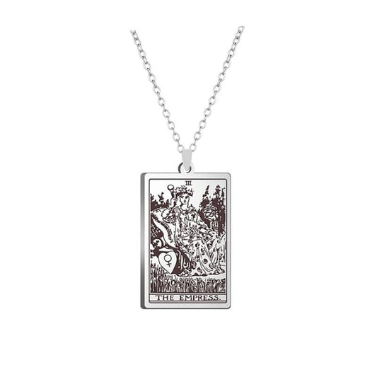 Alloy Electroplated Tarot Necklace Pure Ember the empress