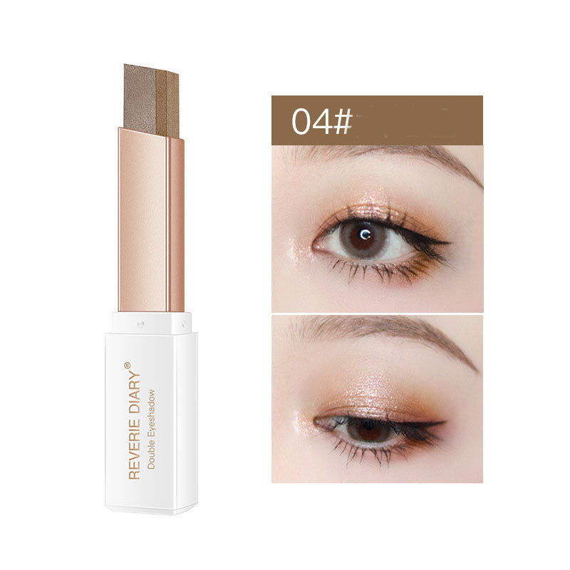 Lazy Eyeshadow Stick Gradient Shimmer Double Colour Pen Waterproof Pure Ember