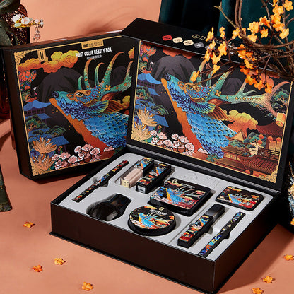 Elk Makeup Nine-piece Set Makeup Powder Air Cushion BB Cream Lipstick Affordable Makeup Set Pure Ember