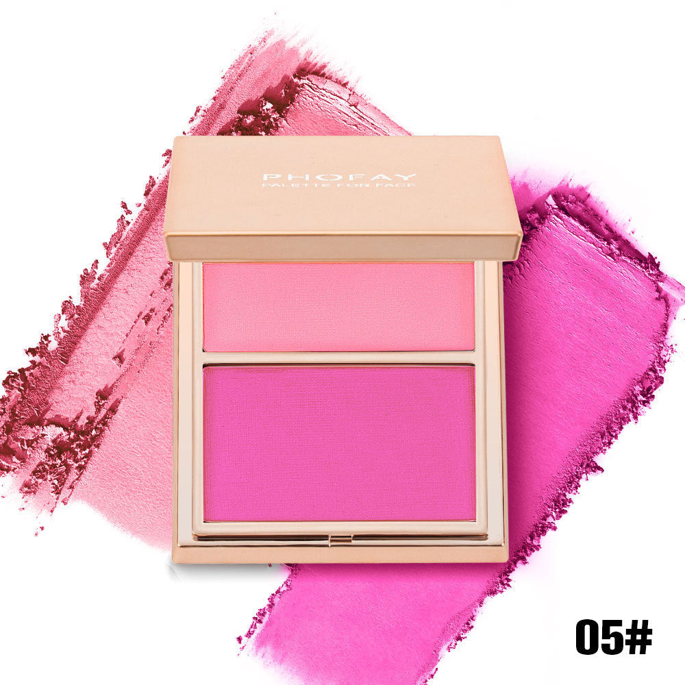 PHOFAY Double-Take Cream & Powder Blush Duo Pure Ember