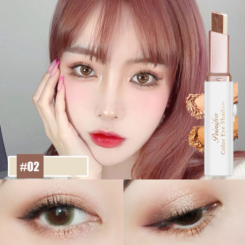 Lazy Eyeshadow Stick Gradient Shimmer Double Colour Pen Waterproof Pure Ember