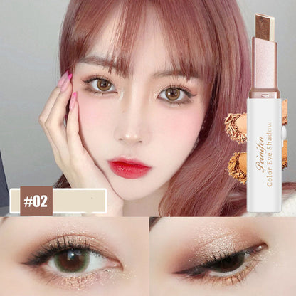Lazy Eyeshadow Stick Gradient Shimmer Double Colour Pen Waterproof Pure Ember