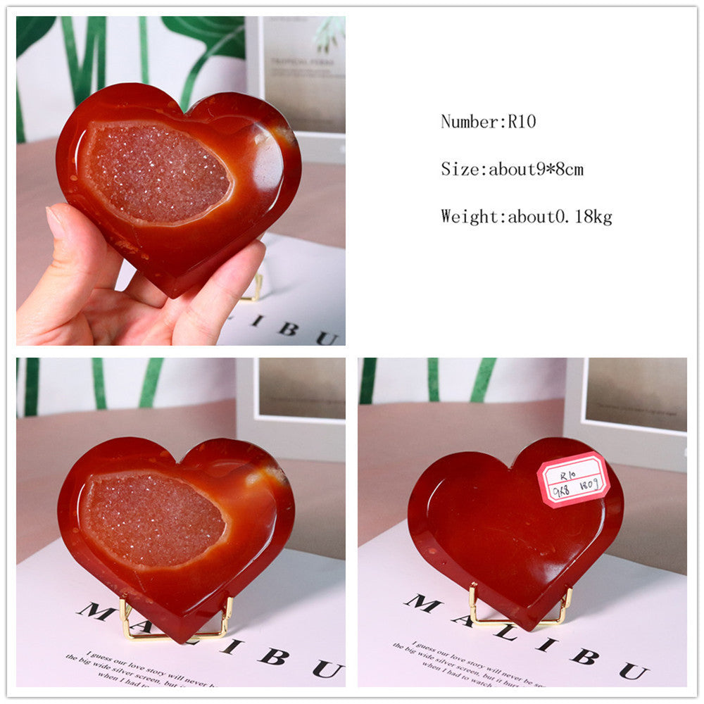 Natural Crystal Red Agate Ornaments Pure Ember
