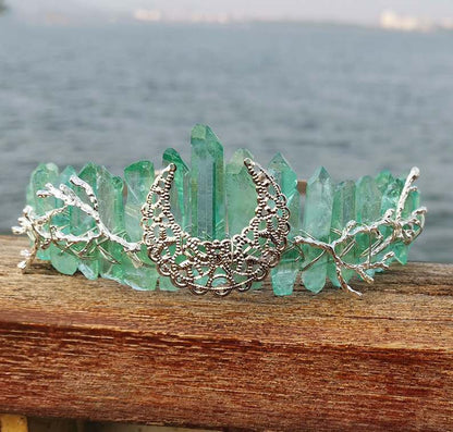 Natural Crystal Rainbow Crown Pure Ember