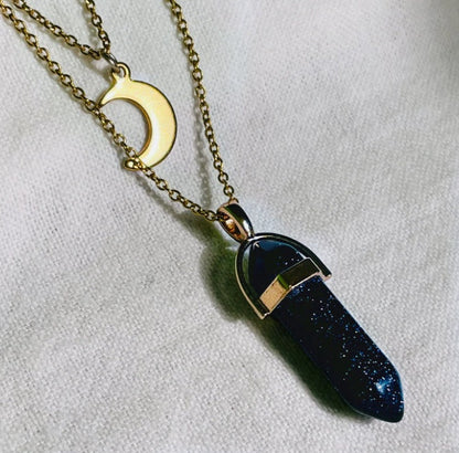 Moon Hexagonal Column Pendant Pure Ember