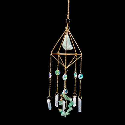 Natural Stone Amethyst Crystal Windchimes Pure Ember