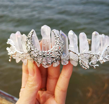Natural Crystal Rainbow Crown Pure Ember
