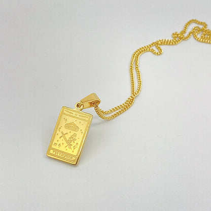 Tarot Pendant Necklace Stainless Steel Pure Ember