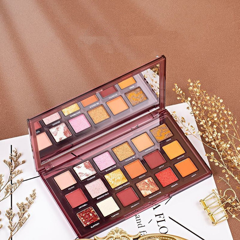 Makeup Palette 18 Color Eye Shadow Matte Bead Lazy Eye Shadow Palette Pure Ember