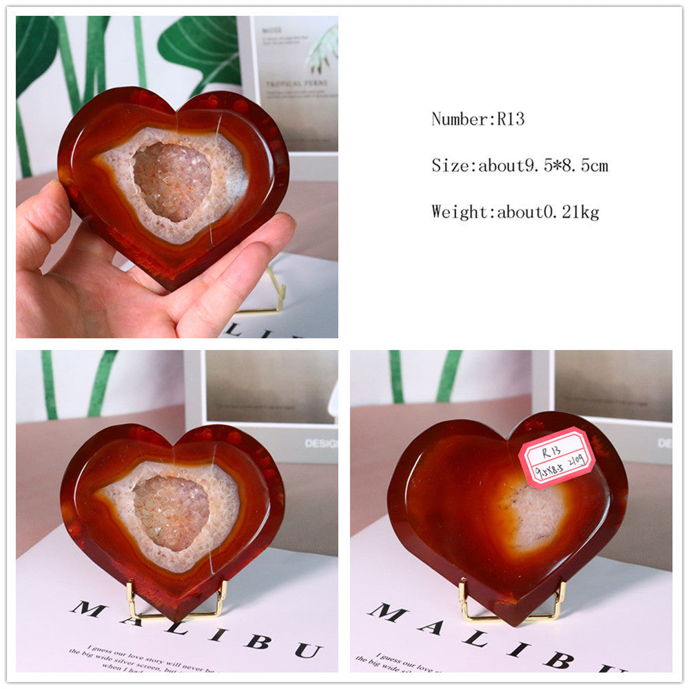 Natural Crystal Red Agate Ornaments Pure Ember
