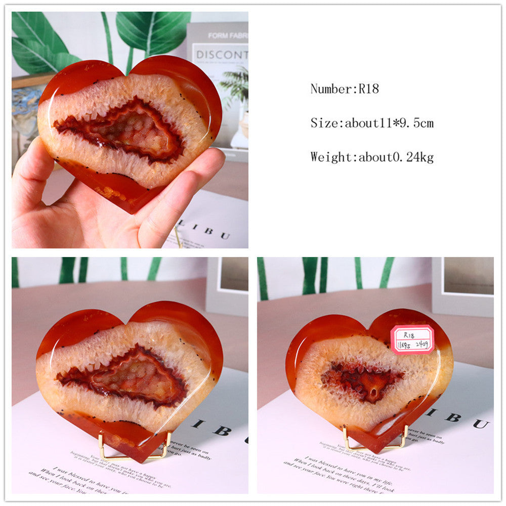 Natural Crystal Red Agate Ornaments Pure Ember