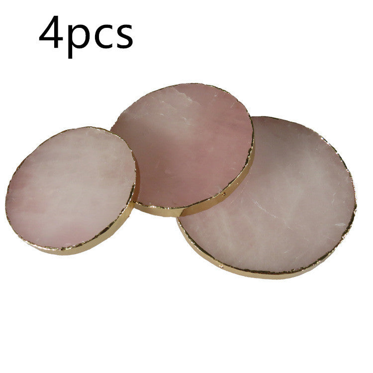 Natural hibiscus powder crystal coaster single or set of 4 Pure Ember