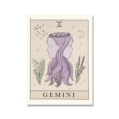 Zodiac Canvas Painting Poster Constellation Pure Ember