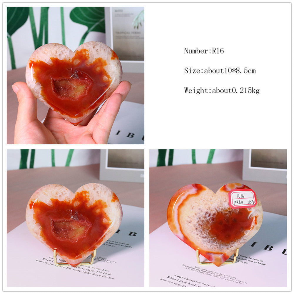 Natural Crystal Red Agate Ornaments Pure Ember