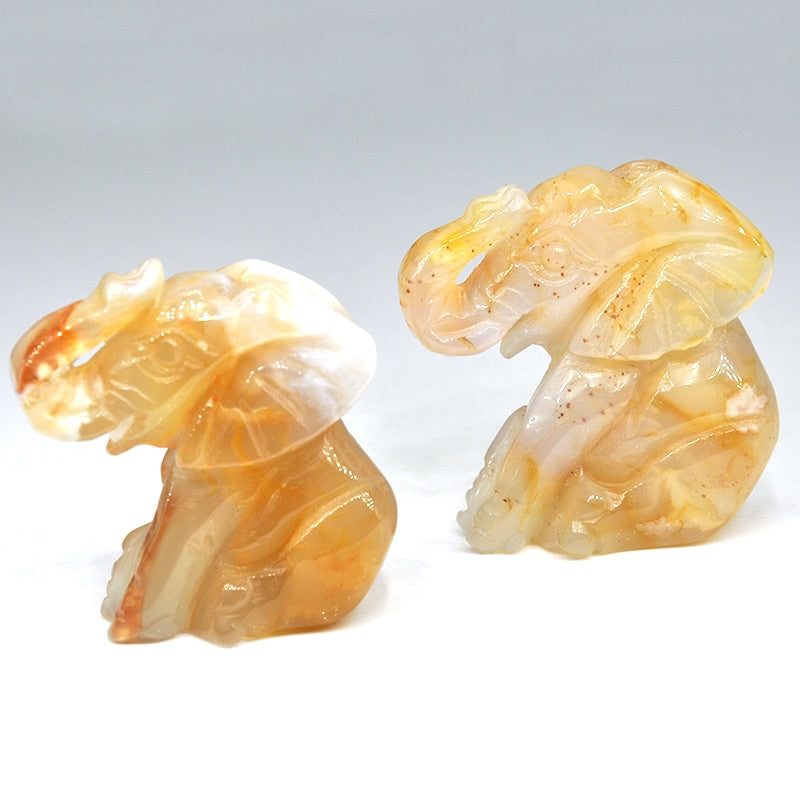 pair of crystal elephant