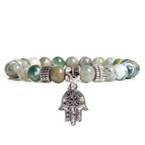 Natural Stone crystal Bracelet with charm