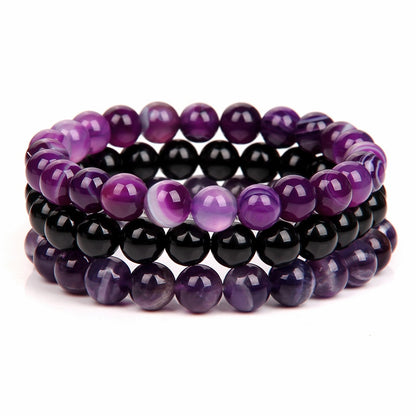 3pcs Natural Stone Beaded Bracelet