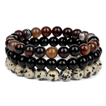 3pcs Natural Stone Beaded Bracelet