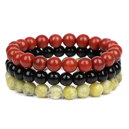 3pcs Natural Stone Beaded Bracelet