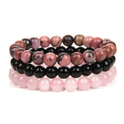 3pcs Natural Stone Beaded Bracelet