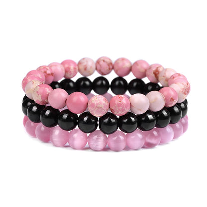 3pcs Natural Stone Beaded Bracelet