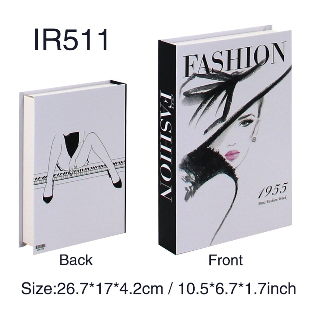 Fashion Faux Book + Storage Boxes